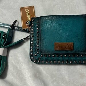 Wrangler Teal Studded Crossbody